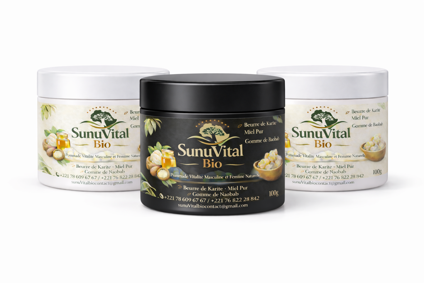 Sunuvitalbio- karité miel, gomme de baobab